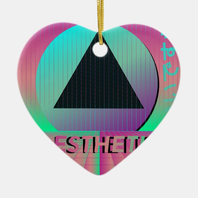 Ornamento De Cerâmica estética vaporwave (Frente)