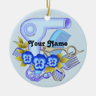 Ornamento De Cerâmica Esteticista Blue Pansy
