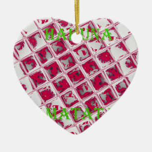 Ornamento De Cerâmica Estilo de Matata Red Hakuna