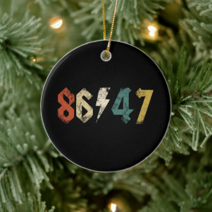 Ornamento De Cerâmica Estilo de Rock do 8647 Anti Trump Retro Vintage 80