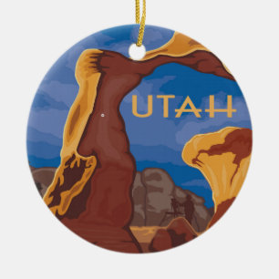 Ornamento De Cerâmica Estilo de vintagem de Utah Grand Staircase