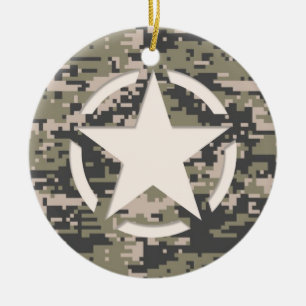 Ornamento De Cerâmica Estilo Decal de Etiqueta de Estêncil Estelar Camu