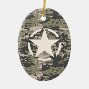 Ornamento De Cerâmica Estilo Decal de Etiqueta de Estêncil Estelar Camu