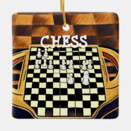 ORNAMENTO DE CERÂMICA ESTILO DO CONSELHO CHESS