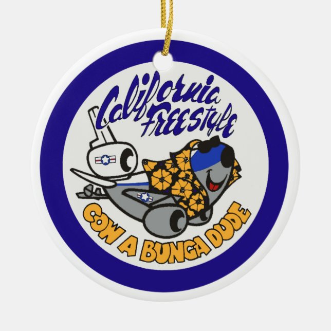 Ornamento De Cerâmica Estilo livre de Califórnia do prolongamento de (Frente)