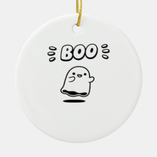 Ornamento De Cerâmica Estilo Mínimo do Pequeno Boo
