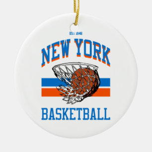 Ornamento De Cerâmica Estilo Varsity - Nova Iorque - Basquete