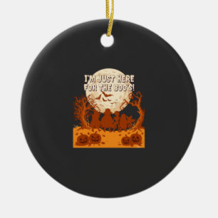 Ornamento De Cerâmica Estou Aqui Boos Halloween Crianças Silhueta Lua P