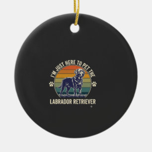 Ornamento De Cerâmica Estou Aqui Para Acariciar Labrador Retriever Cão S