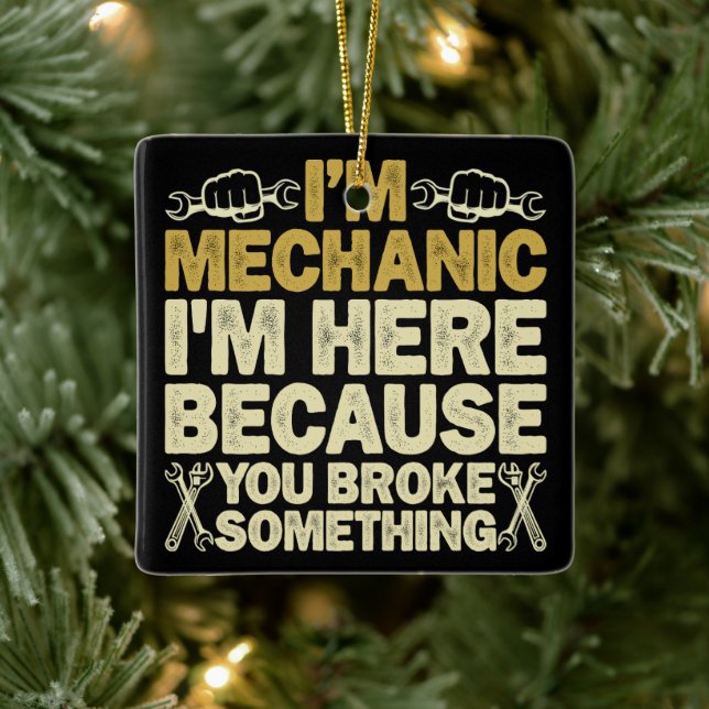 Ornamento De Cerâmica Estou aqui porque você quebrou algo (Árvore)