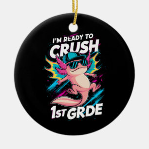 Ornamento De Cerâmica Estou pronto para esmagar a Escola Axolotl de Volt