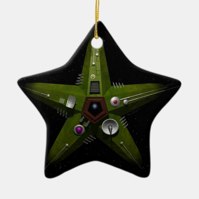 Ornamento De Cerâmica Estrela 1 de Brell (Frente)