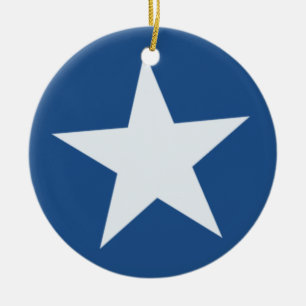Ornamento De Cerâmica estrela branca