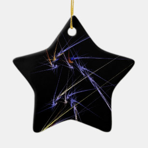 Ornamento De Cerâmica Estrela da Árvore de Natal