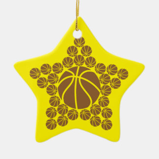 Ornamento De Cerâmica Estrela de Basquete