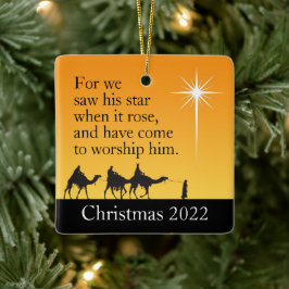 Ornamento De Cerâmica Estrela de Bethlehem dos Três Sábios Personalizado