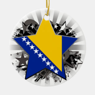Ornamento De Cerâmica Estrela de Bósnia e de Herzegovina