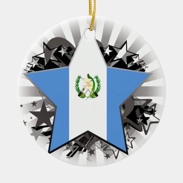 Ornamento De Cerâmica Estrela de Guatemala (Frente)