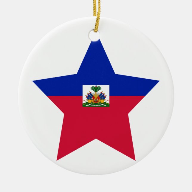 Ornamento De Cerâmica Estrela de Haiti (Frente)