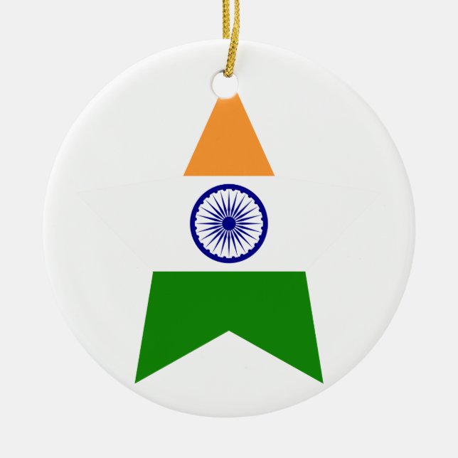 Ornamento De Cerâmica Estrela de India (Frente)