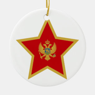 Ornamento De Cerâmica Estrela de Montenegro