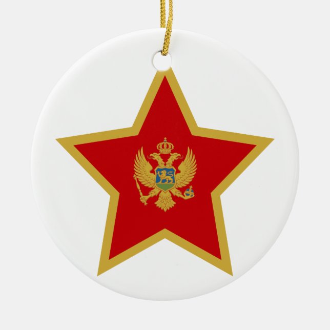 Ornamento De Cerâmica Estrela de Montenegro (Frente)