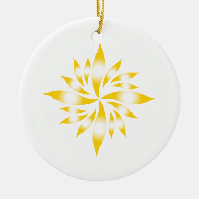 Ornamento De Cerâmica Estrela de Natal Interior nº 7 (Frente)