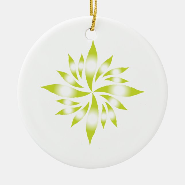 Ornamento De Cerâmica Estrela de Natal Interna #6 (Frente)