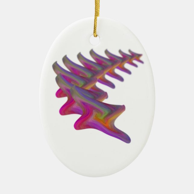 Ornamento De Cerâmica Estrela de queda abstrata, presentes (Frente)