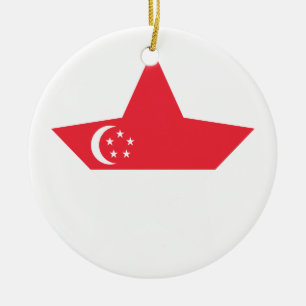 Ornamento De Cerâmica Estrela de Singapore