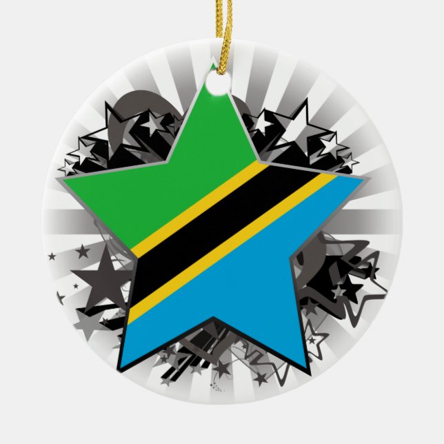 Ornamento De Cerâmica Estrela de Tanzânia (Frente)