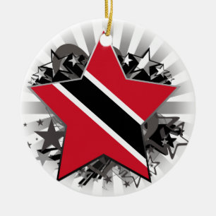 Ornamento De Cerâmica Estrela de Trinidad and Tobago