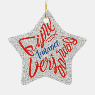 Ornamento De Cerâmica Estrela 'Feliz Aniversário'