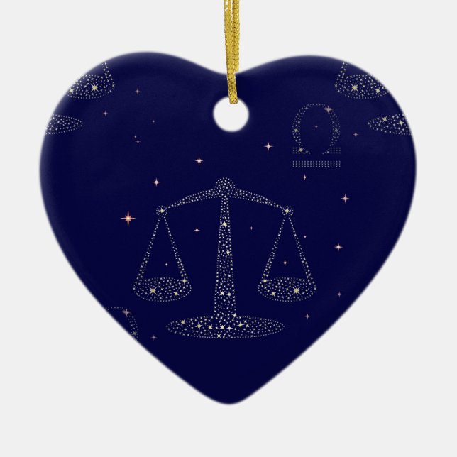 Ornamento De Cerâmica estrela libra (Frente)