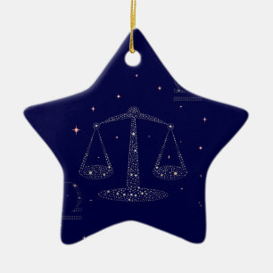Ornamento De Cerâmica estrela libra