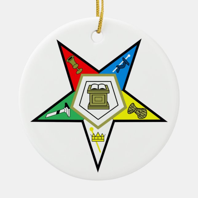 Ornamento De Cerâmica Estrela Oriental (Frente)