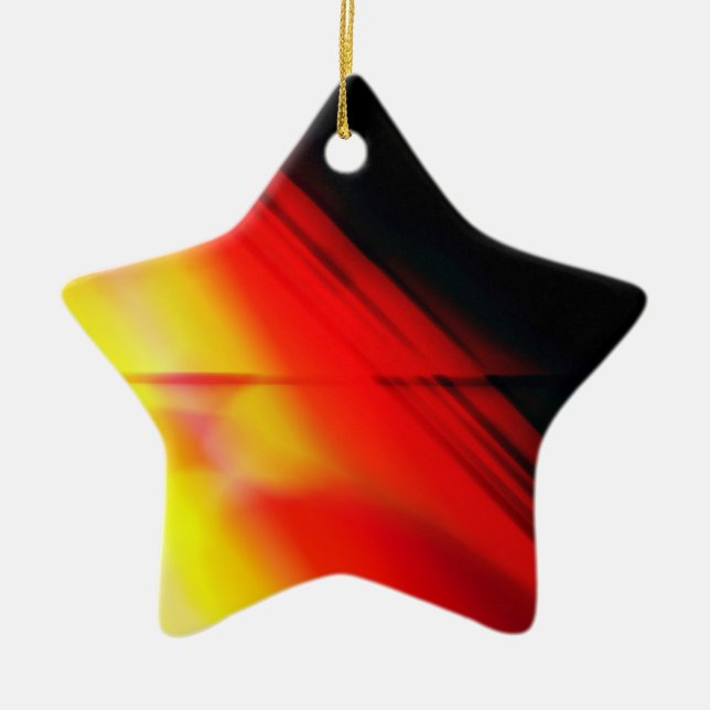 Ornamento De Cerâmica Estrela para Árvore de Natal (Frente)