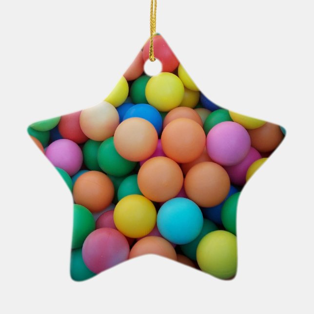 Ornamento De Cerâmica Estrela para Árvore de Natal (Frente)
