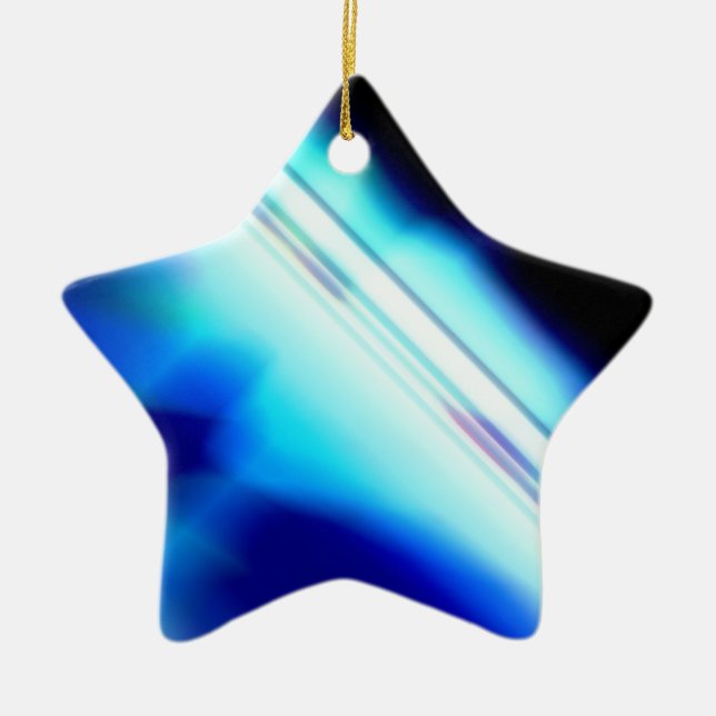 Ornamento De Cerâmica Estrela para Árvore de Natal (Frente)