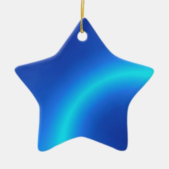 Ornamento De Cerâmica Estrela para Árvore de Natal (Frente)
