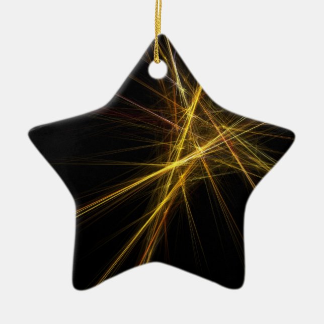 Ornamento De Cerâmica Estrela para Árvore de Natal (Frente)