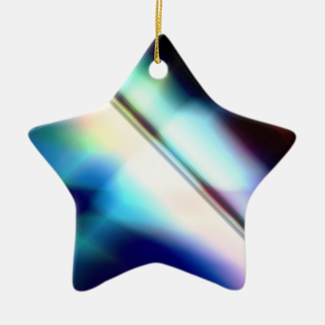 Ornamento De Cerâmica Estrela para Árvore de Natal (Frente)