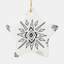 Ornamento De Cerâmica estrela urbana 3 | NATAL DE MERCADORIAS | m3galery