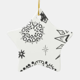 Ornamento De Cerâmica estrela urbana 4 | NATAL DE MERCADORIAS | m3galery
