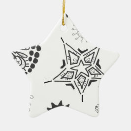 Ornamento De Cerâmica estrela urbana 6 | NATAL DE MERCADORIAS | m3galery