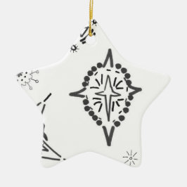 Ornamento De Cerâmica estrela urbana 8 | NATAL DE MERCADORIAS | m3galery