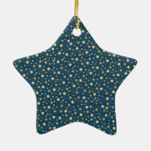 Ornamento De Cerâmica estrelas (Verso)