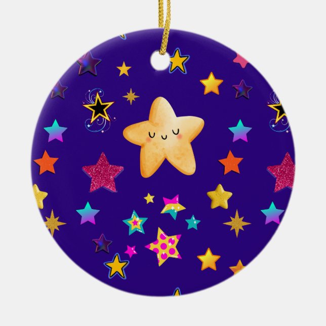 ORNAMENTO DE CERÂMICA ESTRELAS (Frente)