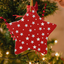 Estrelas Brancas nas Festas de Natal Vermelho