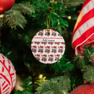 Ornamento De Cerâmica Estrelas de Natal da Raça de Cão Sem Pelo Mexicano